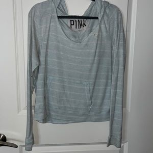 PINK light weight swoop neck long sleeve